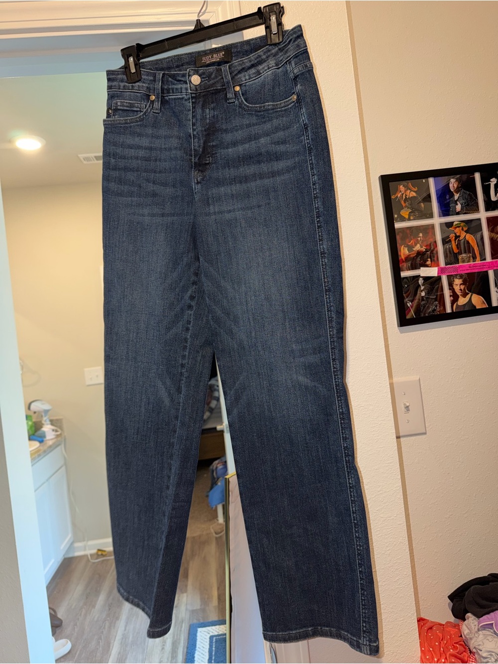 Judy Blue Straight-Leg Jeans in Dark Blue Wash